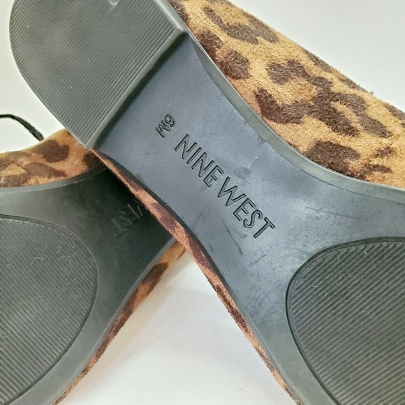 Nine West Animal Print Lace-Up Flats - Picture 6 of 7